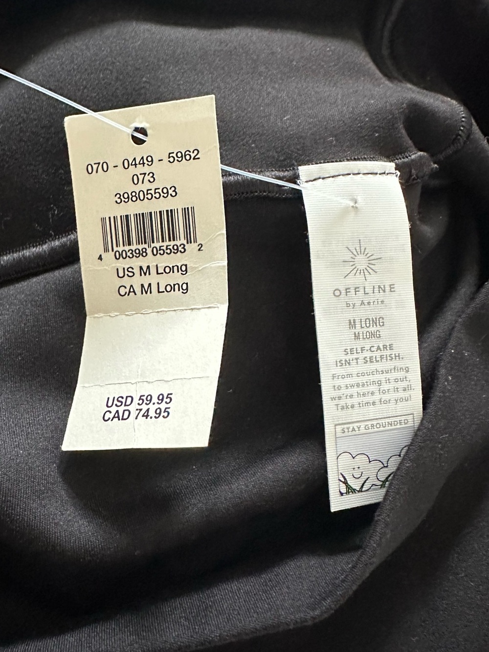 aerie Black Leggings M Long
